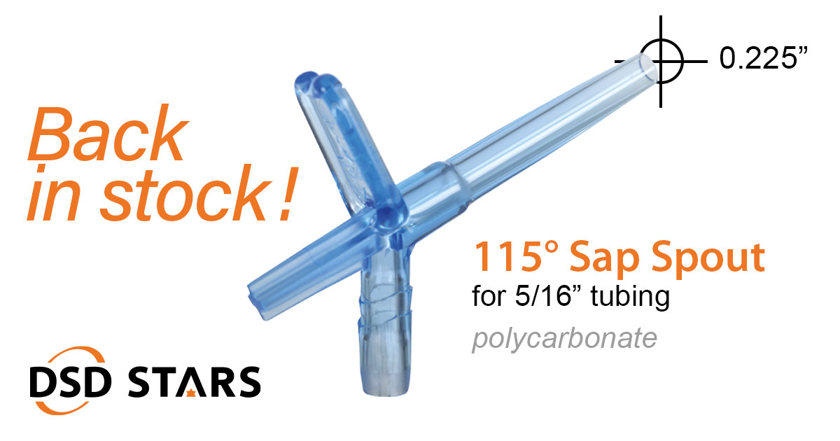 Back in stock ! 115° Sap spout in Polycarbonate