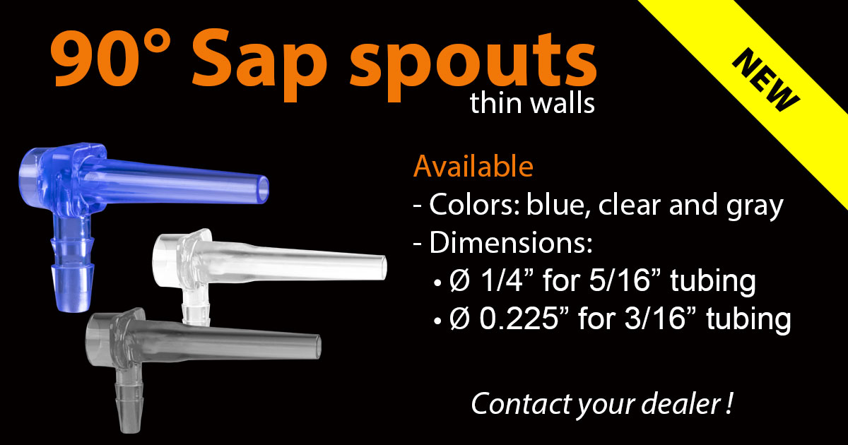 New 90° Sap spouts translucent !
